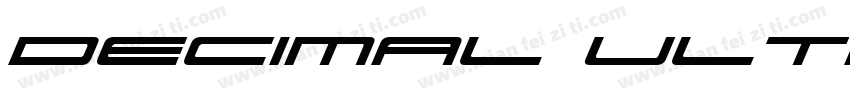 Decimal Ultra Italic字体转换